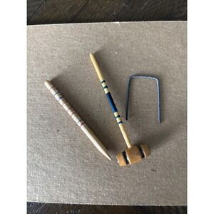 3 Pc Vintage Barbie Skipper CROQUET Mallet Wicket Stake Fun In Times Game Summer